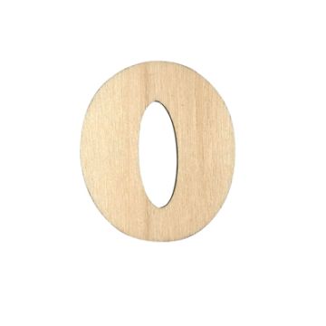Holzbuchstaben O flach natur 40 mm