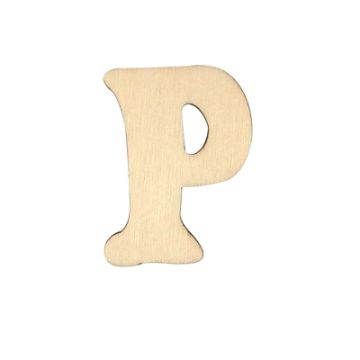 Holzbuchstaben P flach natur 40 mm