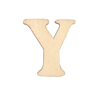 Holzbuchstaben Y flach natur 40 mm
