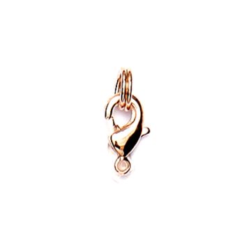 Karab.m.Spaltring rosegoldfarben 10 mm