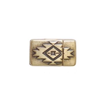 Magnetverschluss altmessing 22x12 mm Lochgröße 10 mm