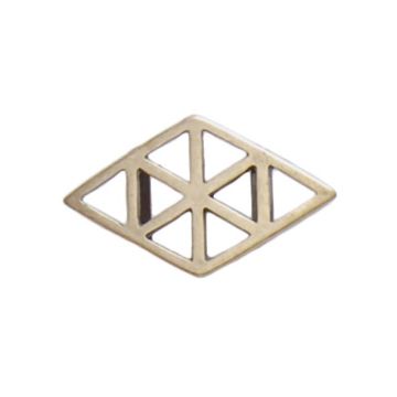 Metallzwischenteil für Bänder altmessing 35x20 mm Lochgröße 10 mm