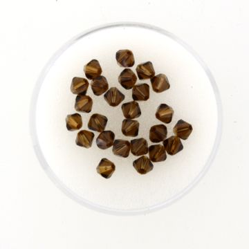 Swarovski Glasschliffp. smoked topas 4 mm Lochgröße 0,8 mm