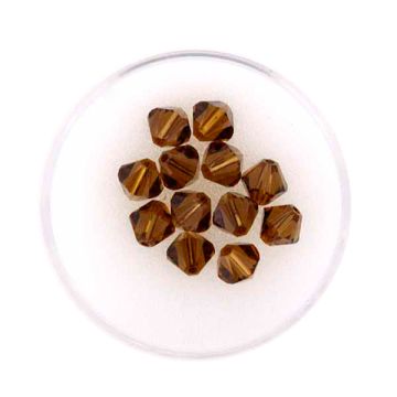 Swarovski Glasschliffp. smoked topas 6 mm Lochgröße 1 mm