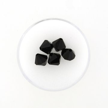 Swarovski Glasschliffp. schwarz jet 8 mm Lochgröße 1,2 mm