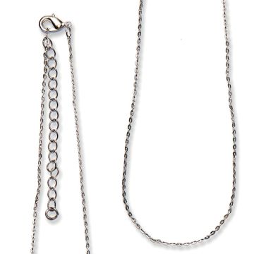 Metallkette platin 41x1,5 mm 41 cm
