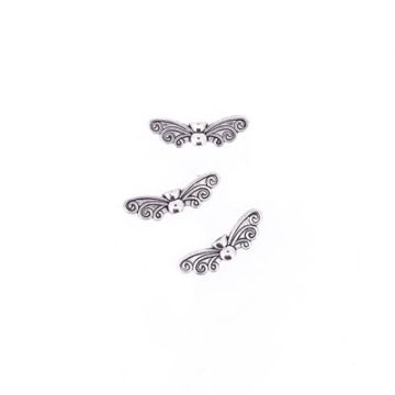 Metallzwischenteil Flügel altsilber 22x6 mm Lochgröße 1,5 mm