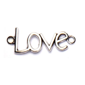 Metallanhänger LOVE altplatin 39x15 mm 20St 5373-05951 4016490773269  
