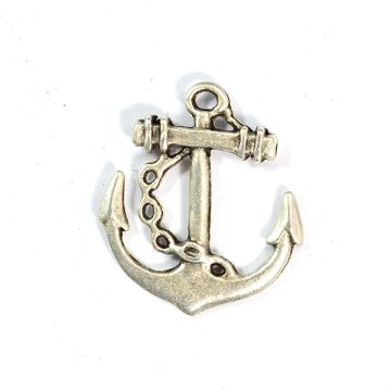 Metallanhänger Anker altsilberfarben 23x23 mm