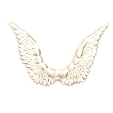 Engelflügel silberfarben 70x40 mm