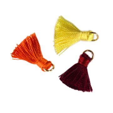 Quaste mit Öse rot-orange-gelb 20 mm 3 St 5521-20567 4016490848615  