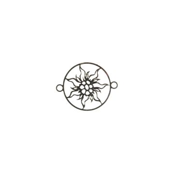 Metallteile rund platinfarben 18 mm
