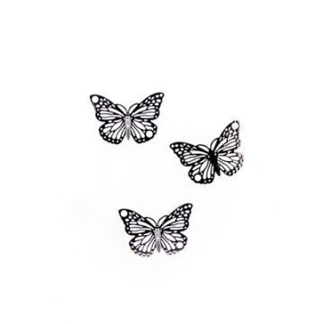 Metallteile Schmetterling platinfarben 19x13 mm