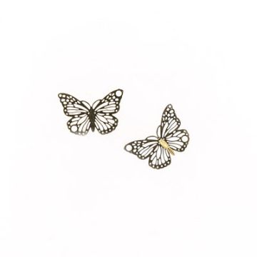 Metallteile Schmetterling goldfarben 19x13 mm