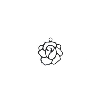 Metallteile Rose platinfarben 13 mm
