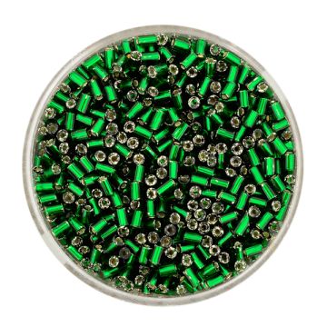 Glasstifte dunkelgrün silbereinzug 2 mm