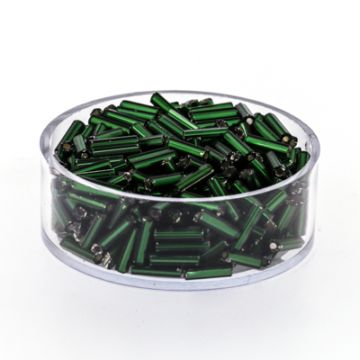 Glasstifte dunkelgrün silbereinzug 6 mm