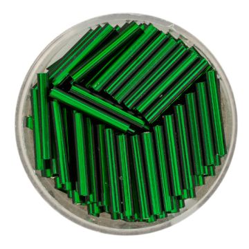 Glasstifte dunkelgrün silbereinzug 15 mm