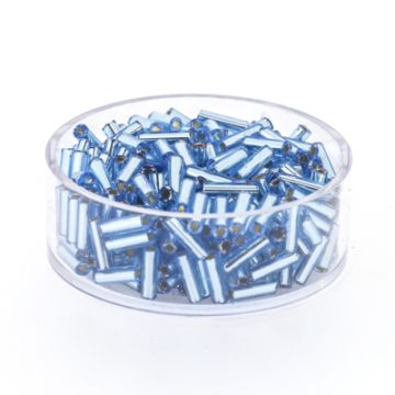 Glasstifte hellblau silbereinzug 6 mm