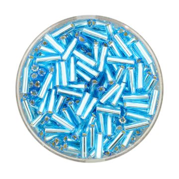 Glasstifte hellblau silbereinzug 6 mm