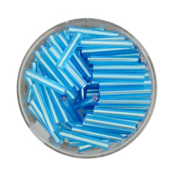 Glasstifte hellblau silbereinzug 15 mm
