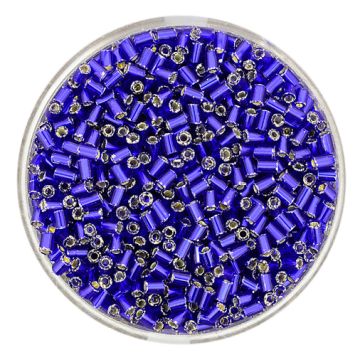 Glasstifte dunkelblau silbereinzug 2 mm