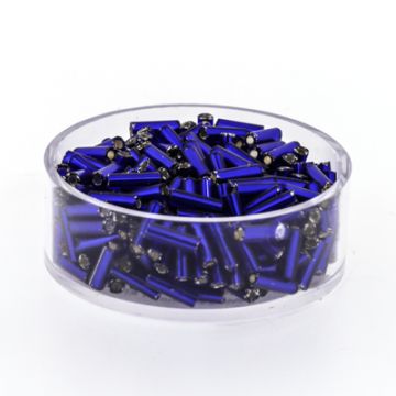 Glasstifte dunkelblau silbereinzug 6 mm