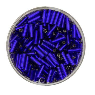 Glasstifte dunkelblau silbereinzug 6 mm