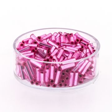 Glasstifte rosa silbereinzug 6 mm