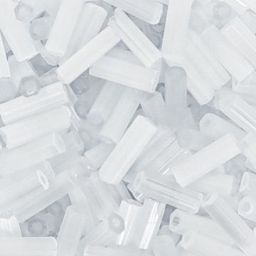 Glasstifte Seide weiß 6 mm