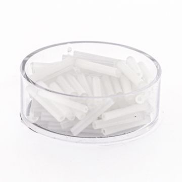 Glasstifte Seide weiß 15 mm