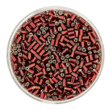Glasstifte rot silbereinzug 2 mm
