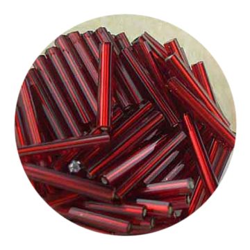 Glasstifte rot silbereinzug 15 mm
