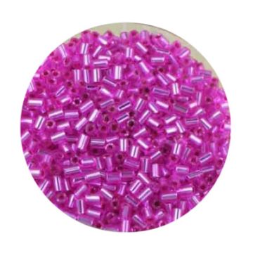 Glasstifte fuchsia silbereinzug 2 mm