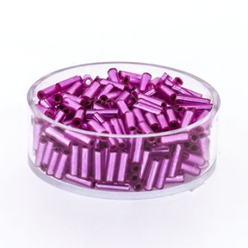 Glasstifte fuchsia silbereinzug 6 mm