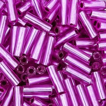 Glasstifte fuchsia silbereinzug 6 mm