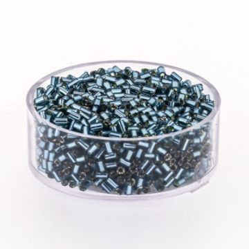 Glasstifte türkis silbereinzug 2 mm