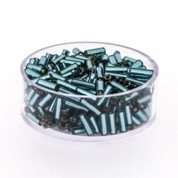 Glasstifte türkis silbereinzug 6 mm