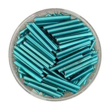 Glasstifte türkis silbereinzug 15 mm
