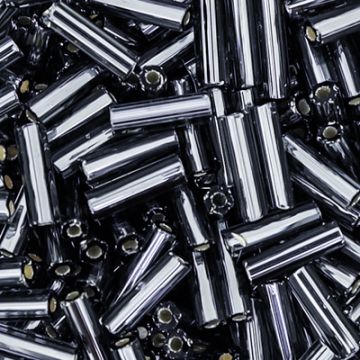 Glasstifte grau silbereinzug 6 mm