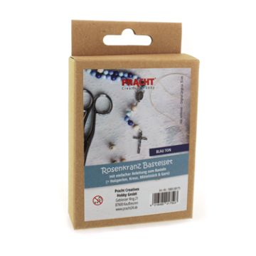 Bastelset Rosenkranz blau ton