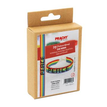 Bastelset Perlenarmband Miyuki Peace regenbogenfarben ca. 170x11 mm