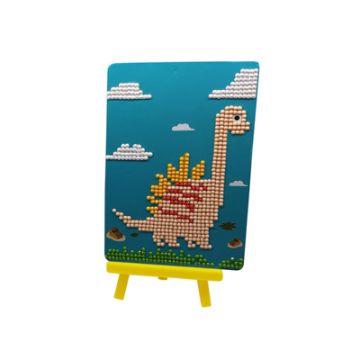 Diamond Painting Bild mit Aufsteller Dino 15x10 cm