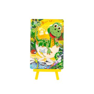 Diamond Painting Bild mit Aufsteller Dino 15x10 cm
