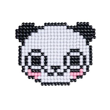 Diamond Painting Panda Sticker Aufkleber Kinder entspannen Diamant Basteln ca. 6,7x8,5 cm