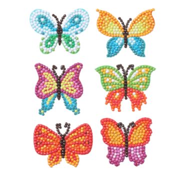 Diamond Painting Schmetterlinge Sticker Aufkleber Kinder entspannen Diamant Basteln ca. 4,5 cm