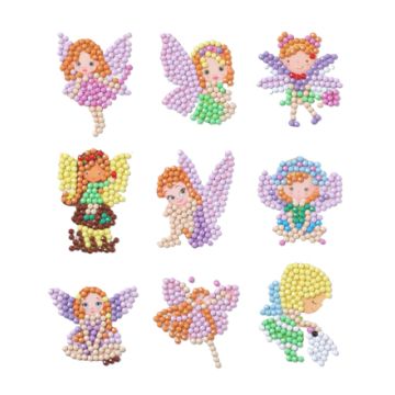 Diamond Painting Feenzauber Sticker Aufkleber Kinder entspannen Diamant Basteln ca. 4,5 cm