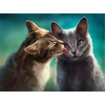 Diamond Painting Katzenliebe 40x30 cm 1 Stück