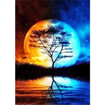 Diamond Painting Vollmondnacht 40x30 cm 1 Stück
