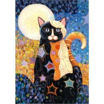 Diamond Painting Katze im Mondlicht 40x30 cm Pracht Creatives Hobby